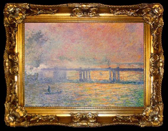 framed  Claude Monet Charing Cross Bridge, ta009-2